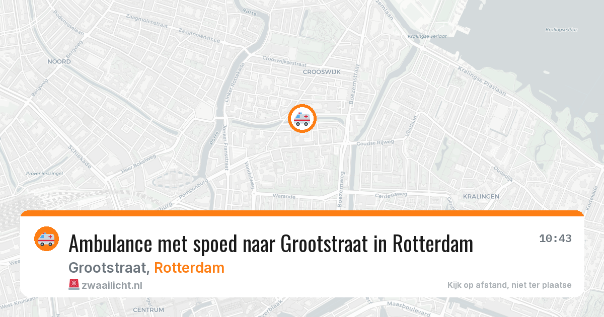 Ambulance met spoed naar Grootstraat in Rotterdam — 6 mei 2026