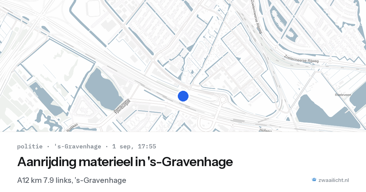 Aanrijding materieel in 's-Gravenhage — 1 sep 2026