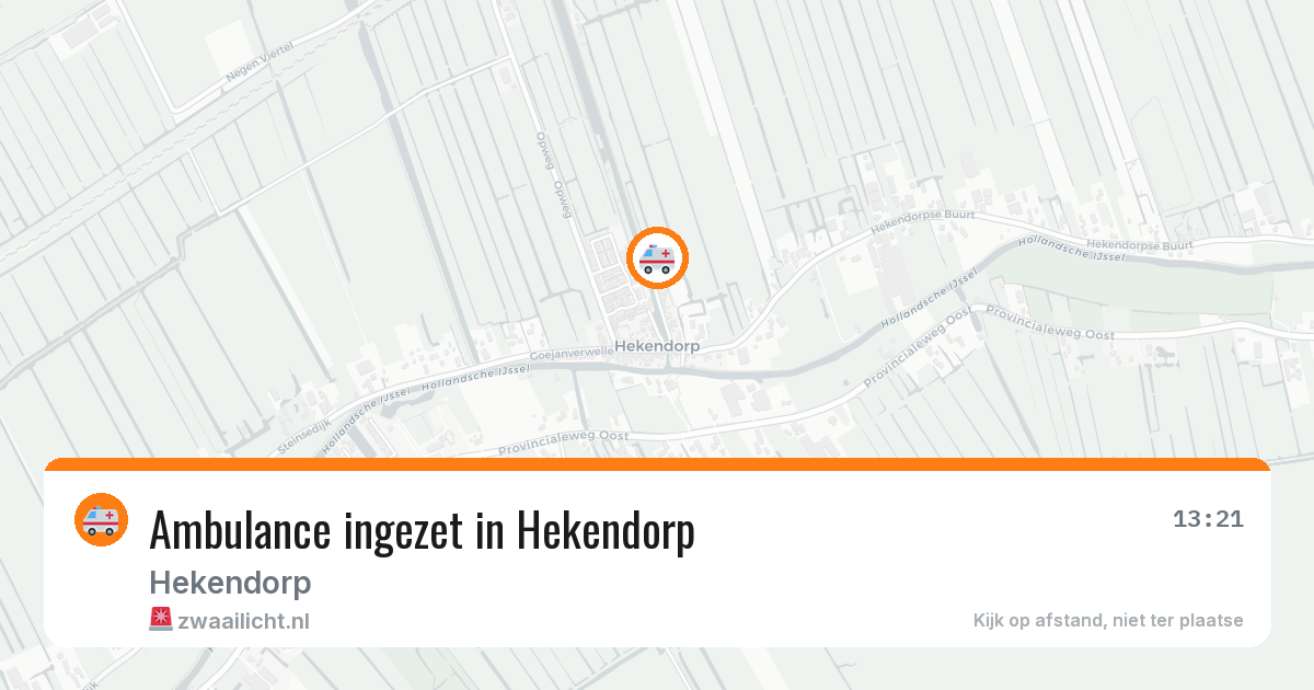 Ambulance ingezet in Hekendorp — 7 jun 2026