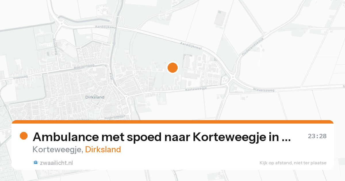 Ambulance met spoed naar Korteweegje in Dirksland — 19 aug 2026