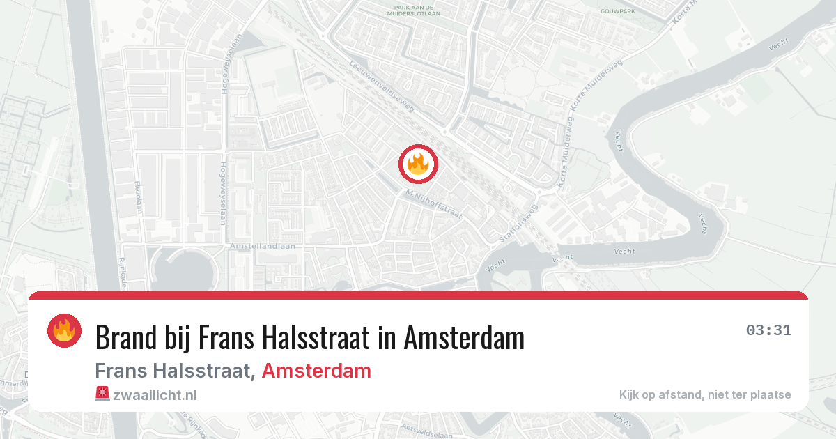 Brand bij Frans Halsstraat in Amsterdam — 10 mrt 2026
