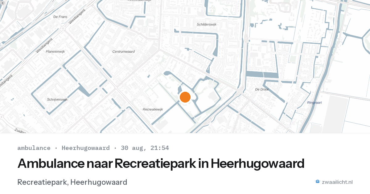 Ambulance naar Recreatiepark in Heerhugowaard — 30 aug 2026