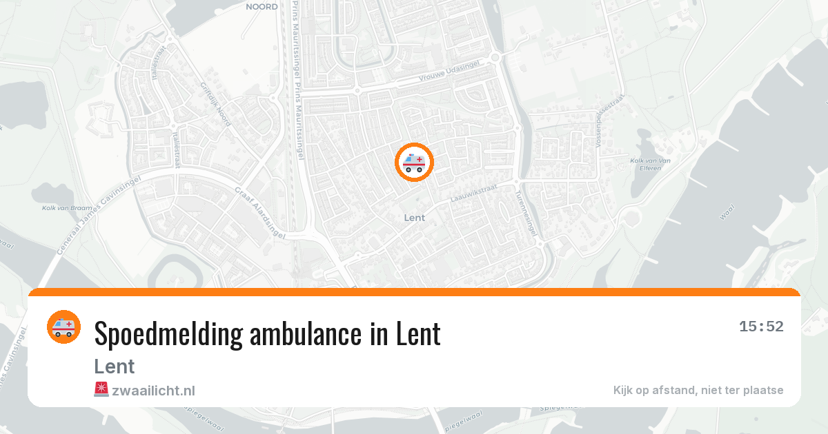 Spoedmelding ambulance in Lent — 19 jun 2026