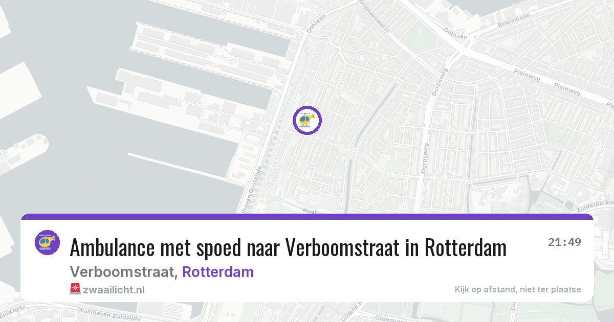 Ambulance met spoed naar Verboomstraat in Rotterdam — 6 jun 2026