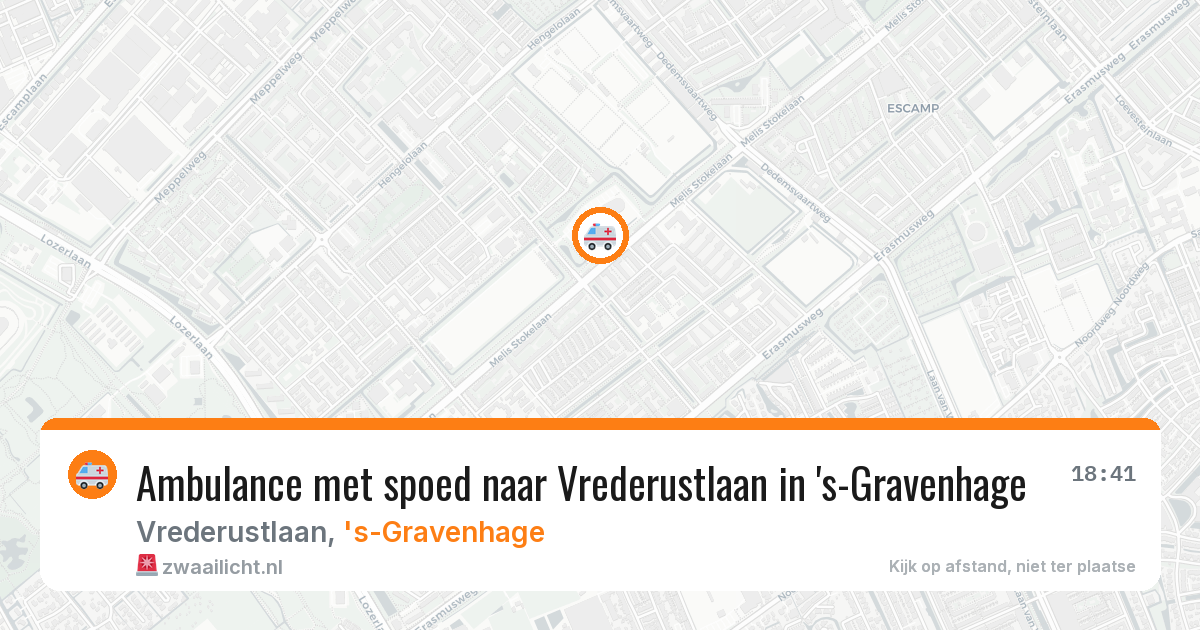 Ambulance met spoed naar Vrederustlaan in 's-Gravenhage — 17 jan 2026