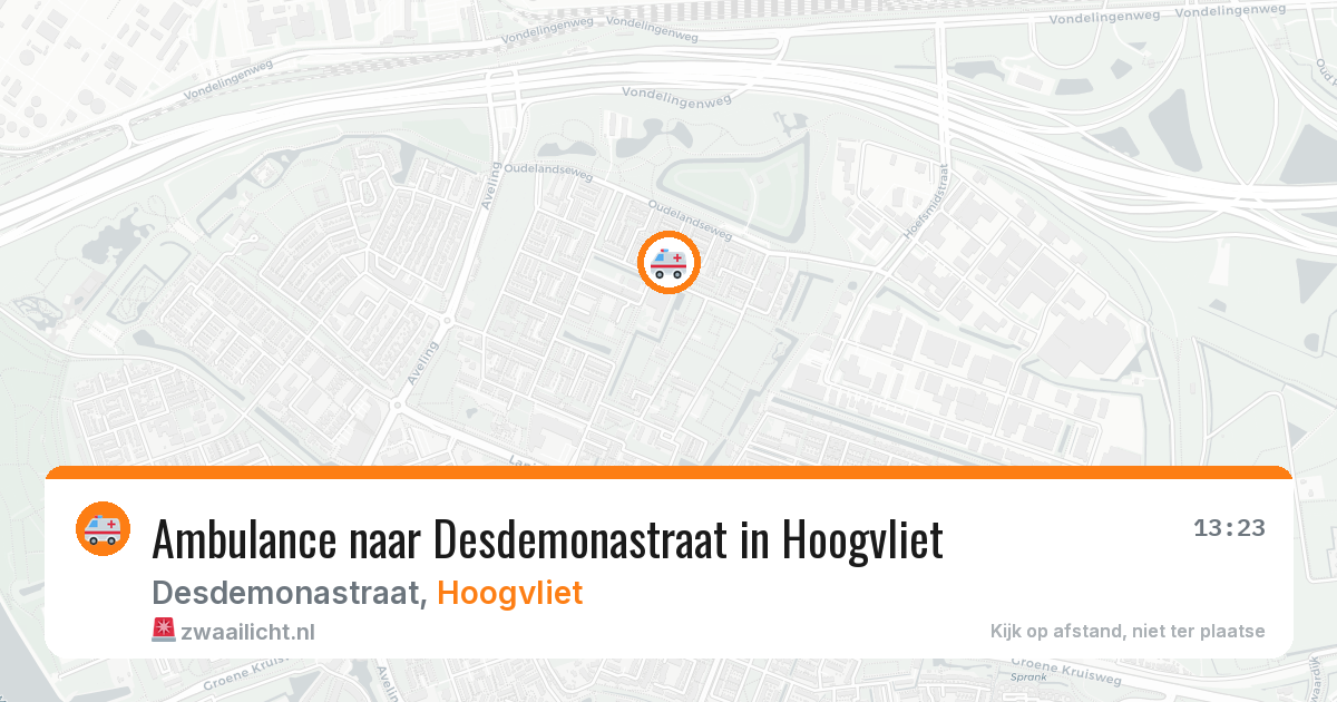 Ambulance naar Desdemonastraat in Hoogvliet — 22 jun 2026