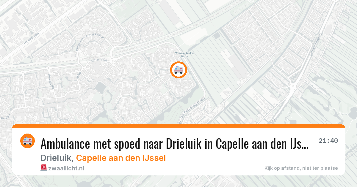 Ambulance met spoed naar Drieluik in Capelle aan den IJssel — 29 mei 2026