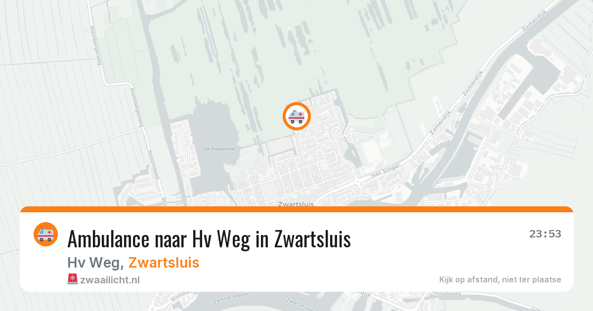 Ambulance naar Hv Weg in Zwartsluis — 23 jun 2026