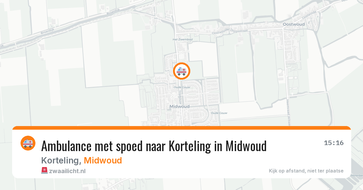 Ambulance met spoed naar Korteling in Midwoud — 29 jan 2026