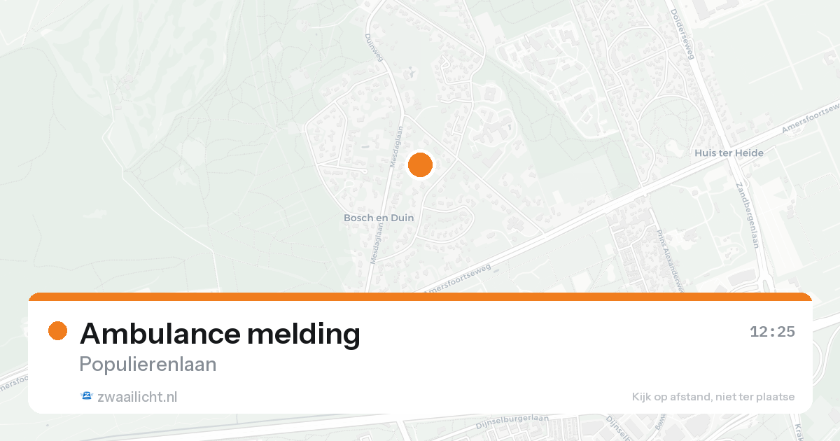 Ambulance melding — 9 mei 2026