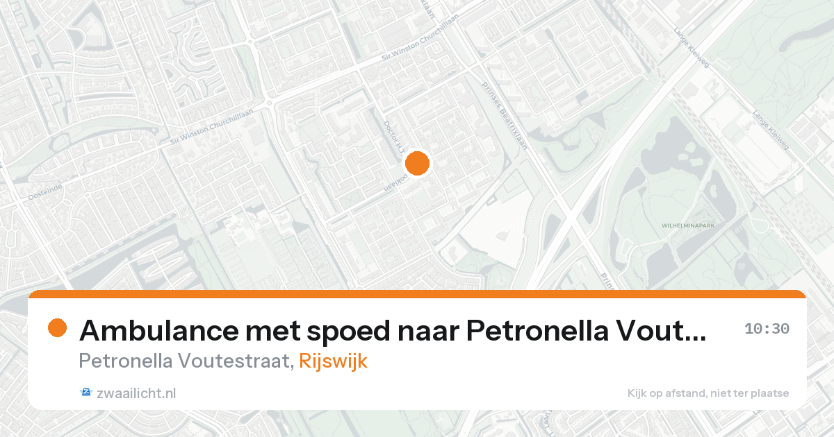 Ambulance met spoed naar Petronella Voutestraat in Rijswijk — 15 aug 2026