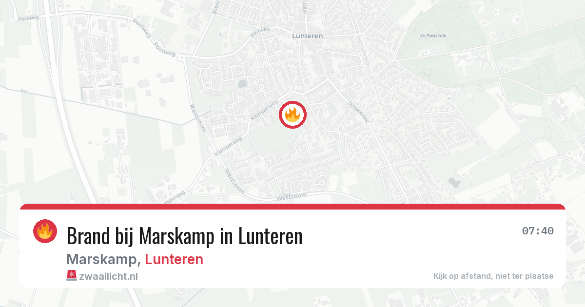 Brand bij Marskamp in Lunteren — 24 jun 2026