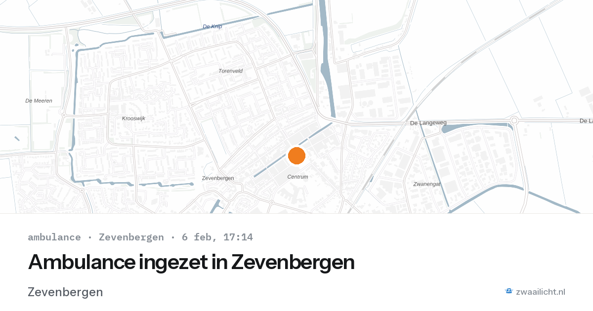 Ambulance ingezet in Zevenbergen — 6 feb 2026