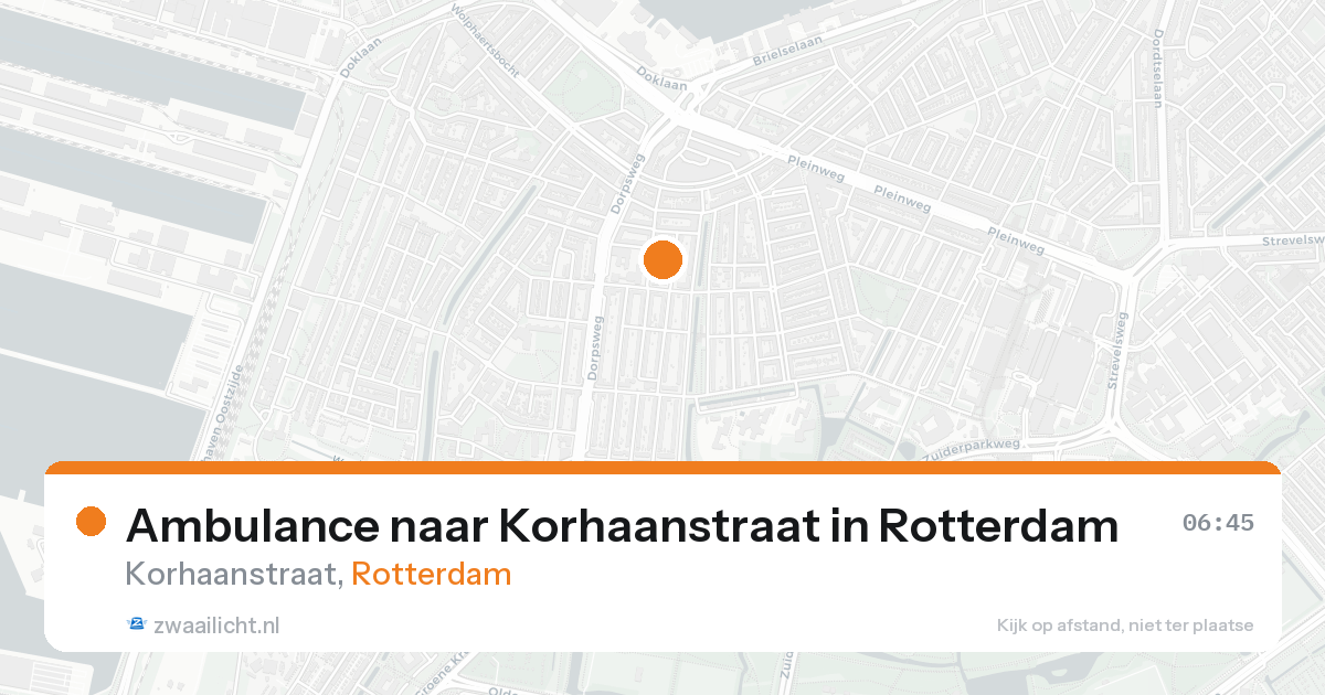 Ambulance naar Korhaanstraat in Rotterdam — 15 aug 2026