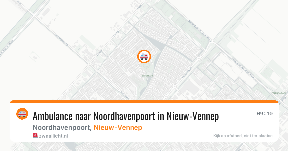 Ambulance naar Noordhavenpoort in Nieuw-Vennep — 7 jul 2026