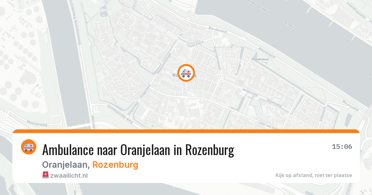 Ambulance naar Oranjelaan in Rozenburg — 14 aug 2026