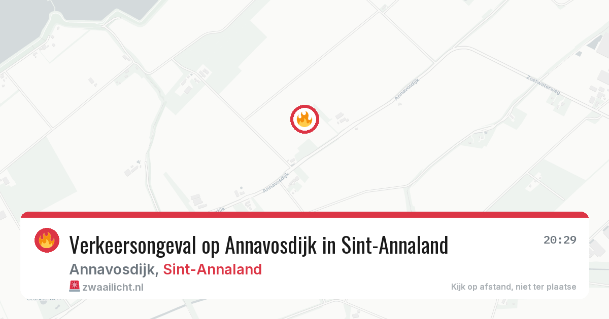 Verkeersongeval op Annavosdijk in Sint-Annaland — 4 jun 2026