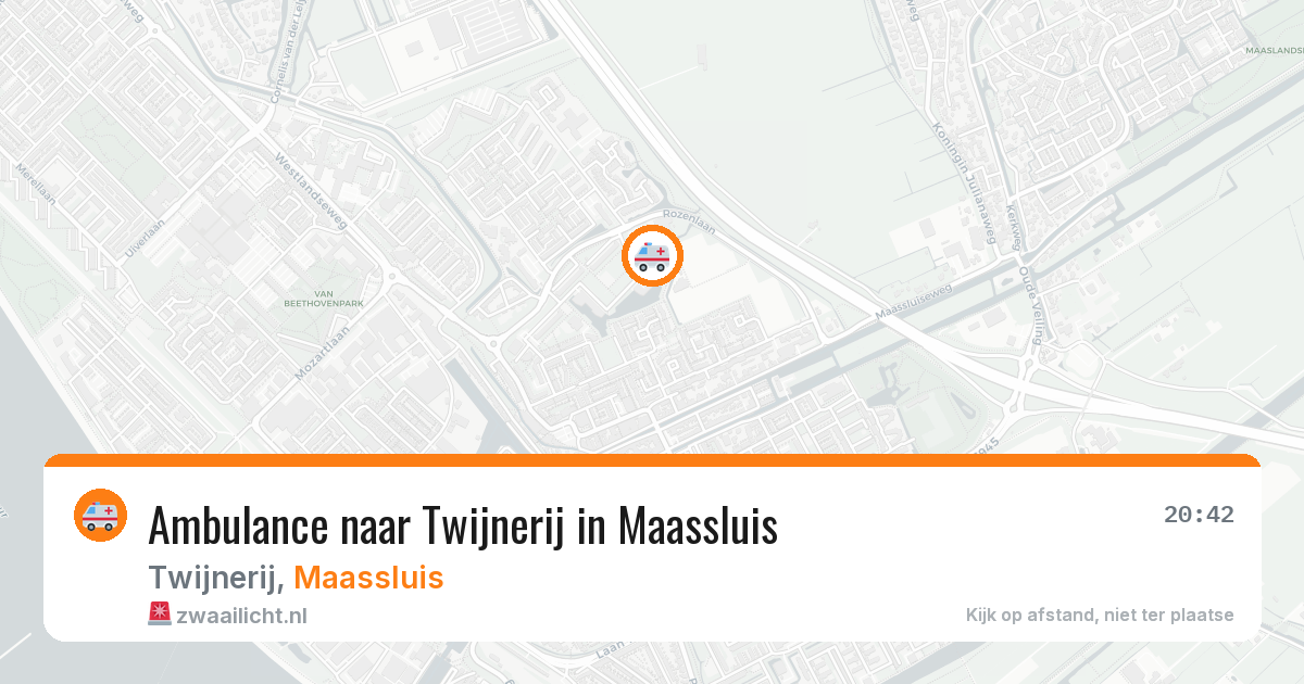 Ambulance naar Twijnerij in Maassluis — 25 jun 2026