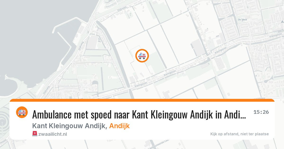 Ambulance met spoed naar Kant Kleingouw Andijk in Andijk — 19 mei 2026