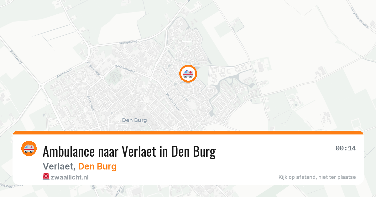 Ambulance naar Verlaet in Den Burg — 16 mrt 2026