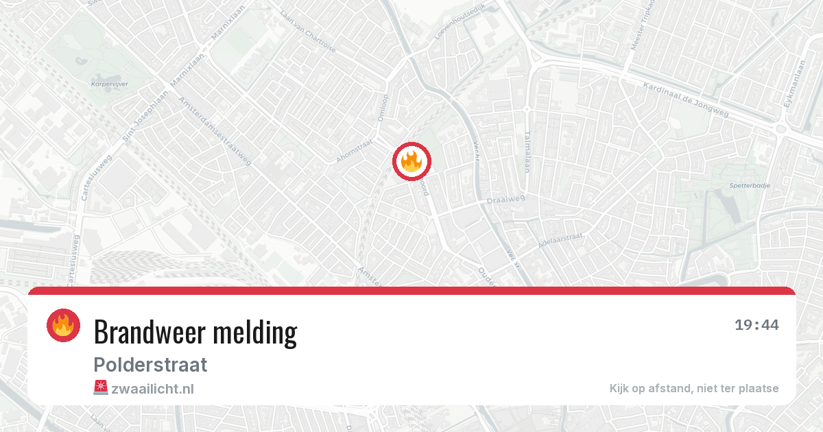 Brandweer melding — 30 mei 2026
