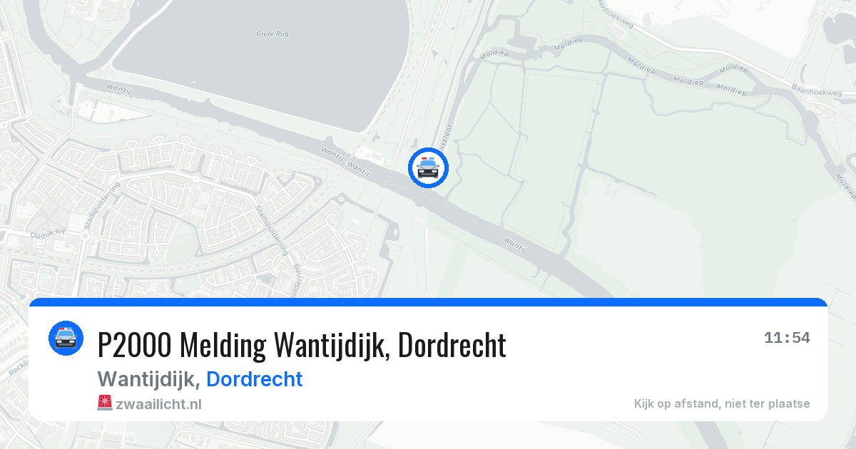 P2000 Melding Wantijdijk, Dordrecht — 24 mei 2026