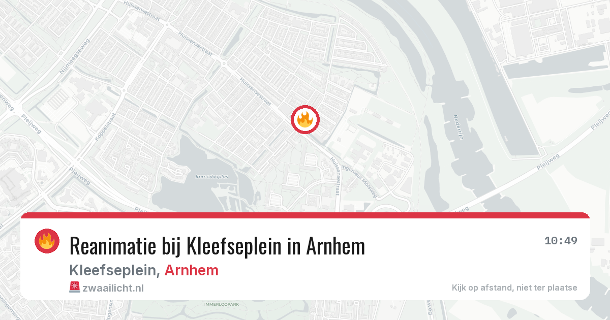 Reanimatie bij Kleefseplein in Arnhem — 9 mrt 2026