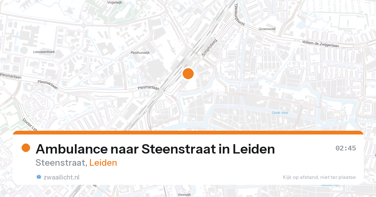 Ambulance naar Steenstraat in Leiden — 10 mei 2026