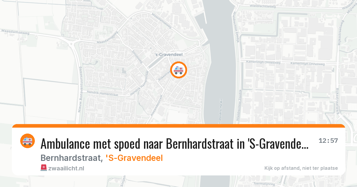 Ambulance met spoed naar Bernhardstraat in 'S-Gravendeel — 4 aug 2026