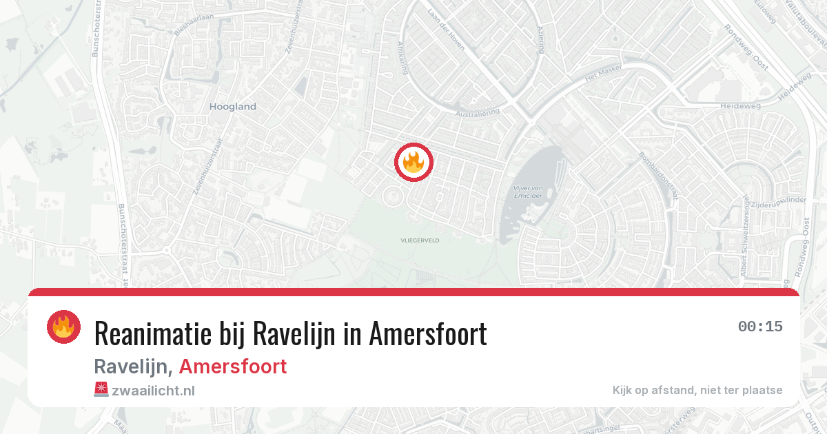 Reanimatie bij Ravelijn in Amersfoort — 23 mrt 2026
