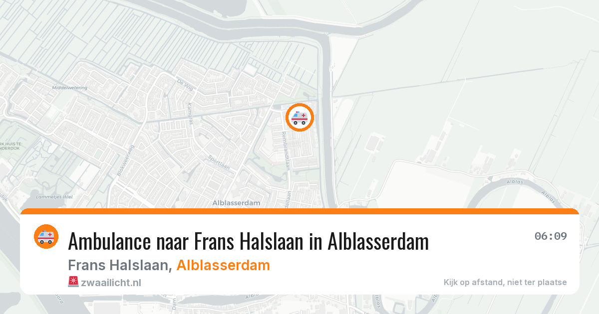 Ambulance naar Frans Halslaan in Alblasserdam — 21 jul 2026