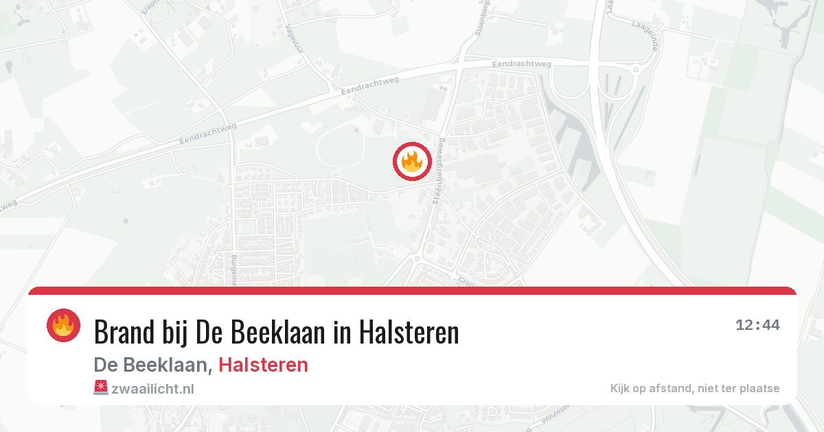 Brand bij De Beeklaan in Halsteren — 13 jun 2026