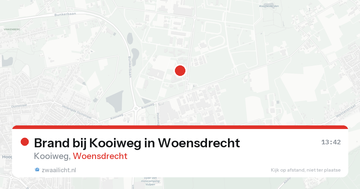 Brand bij Kooiweg in Woensdrecht — 20 aug 2026