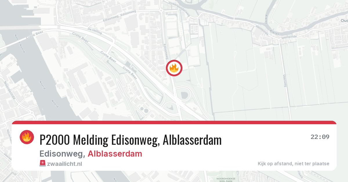 P2000 Melding Edisonweg, Alblasserdam — 31 jan 2026