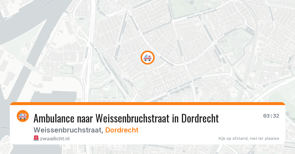 Ambulance naar Weissenbruchstraat in Dordrecht — 19 jun 2026