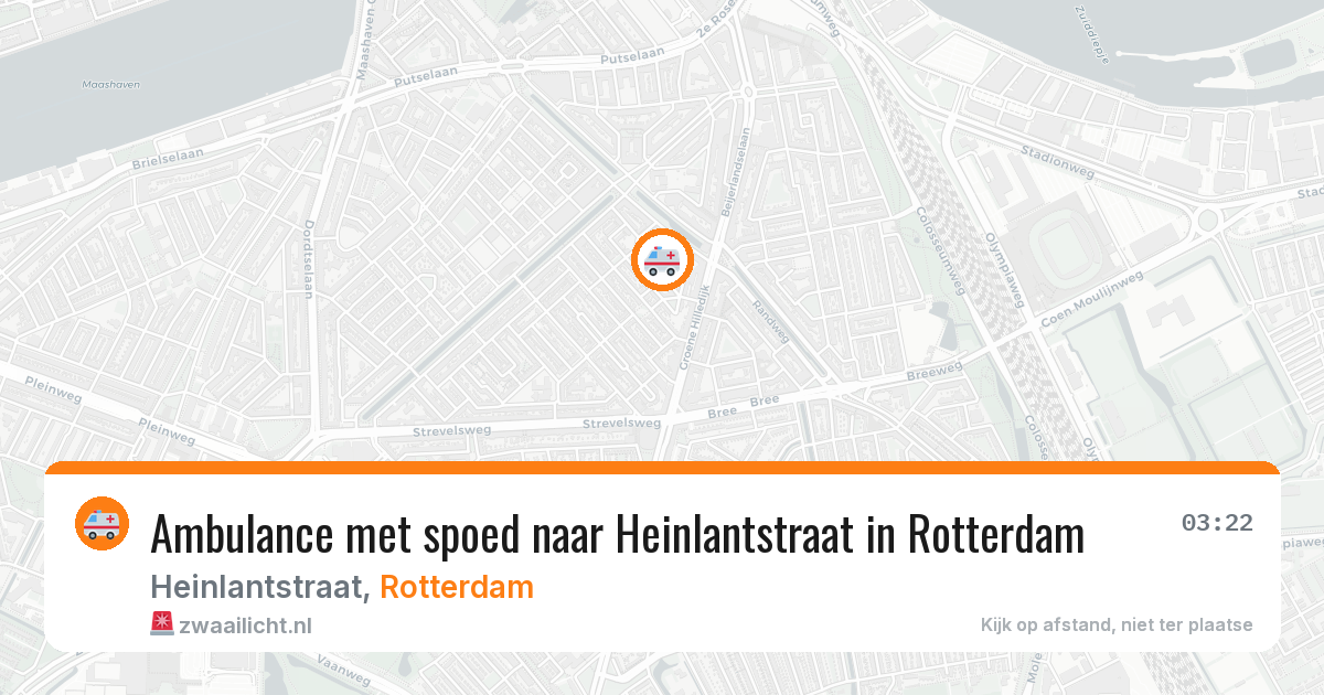 Ambulance met spoed naar Heinlantstraat in Rotterdam — 27 mrt 2026