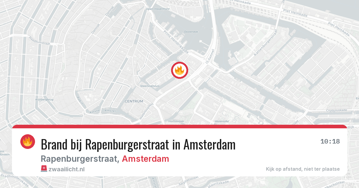 Brand bij Rapenburgerstraat in Amsterdam — 4 mei 2026