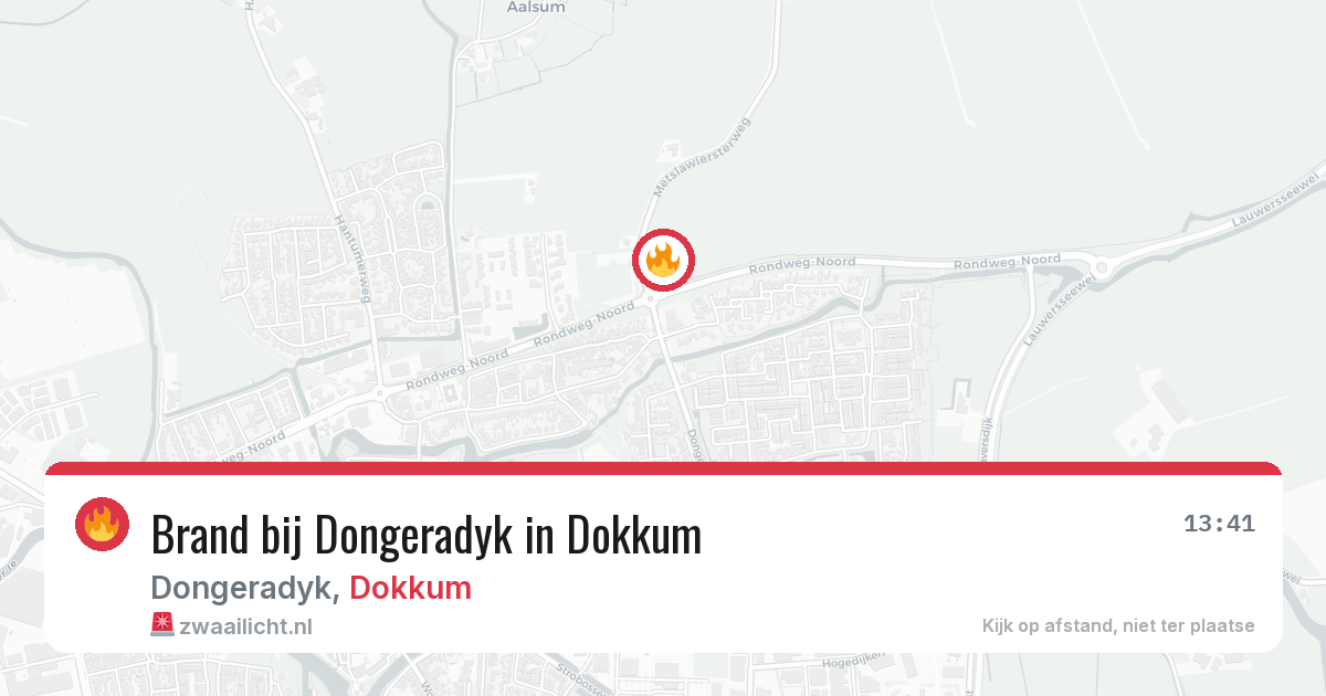 Brand bij Dongeradyk in Dokkum — 1 mei 2026
