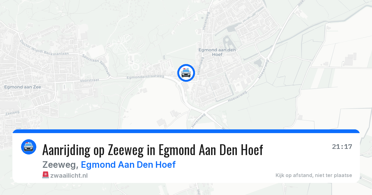 Aanrijding op Zeeweg in Egmond Aan Den Hoef — 16 jun 2026