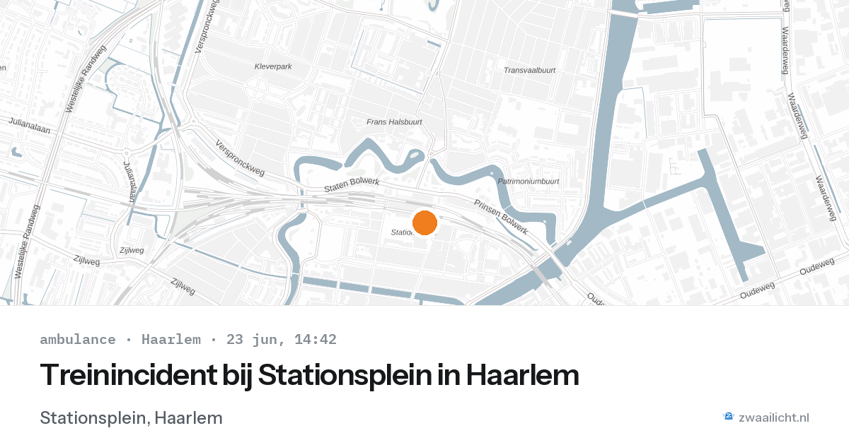 Treinincident bij Stationsplein in Haarlem — 23 jun 2026