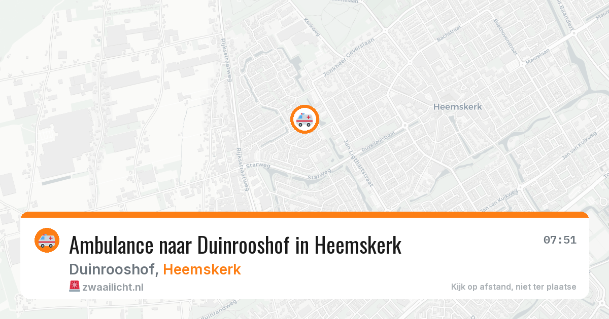 Ambulance naar Duinrooshof in Heemskerk — 31 mei 2026