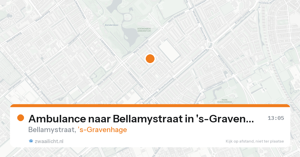 Ambulance naar Bellamystraat in 's-Gravenhage — 17 aug 2026
