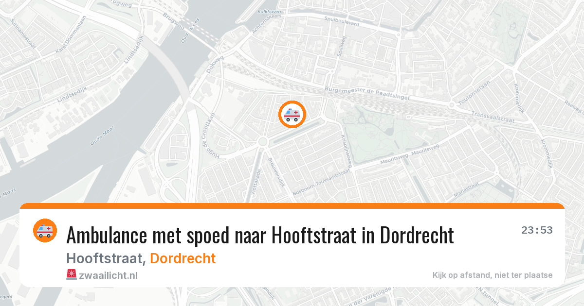 Ambulance met spoed naar Hooftstraat in Dordrecht — 31 jul 2026