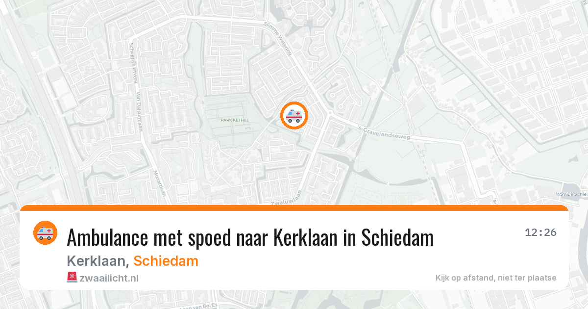 Ambulance met spoed naar Kerklaan in Schiedam — 7 apr 2026
