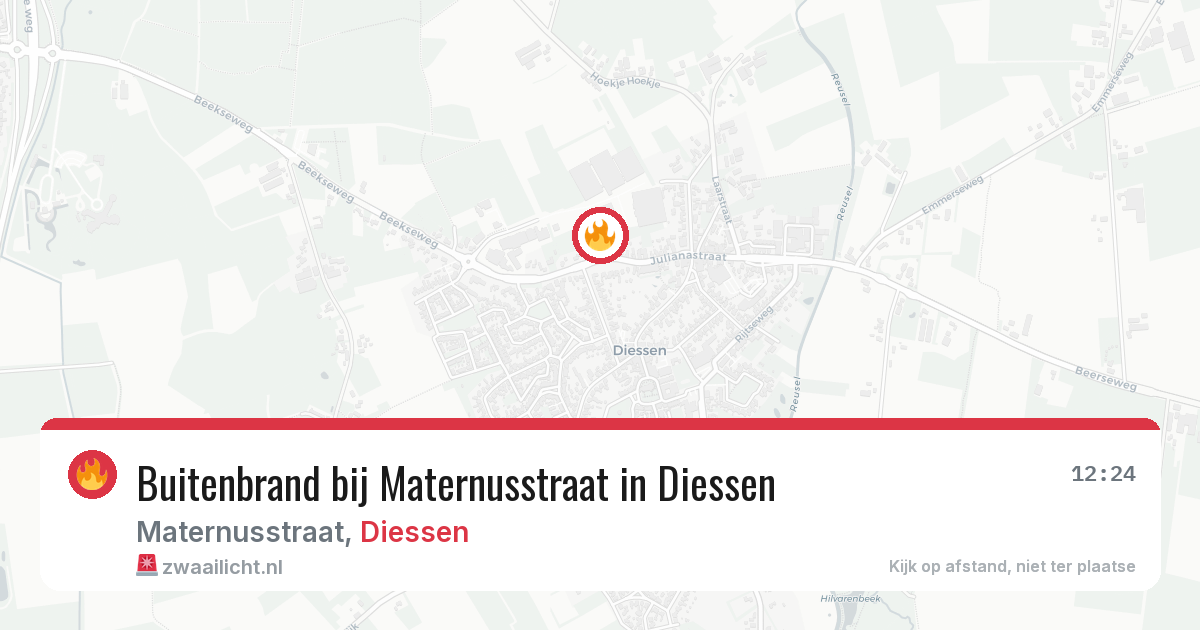 Buitenbrand bij Maternusstraat in Diessen — 4 aug 2026