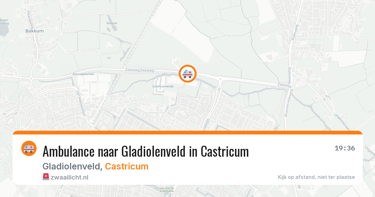 Ambulance naar Gladiolenveld in Castricum — 16 mrt 2026