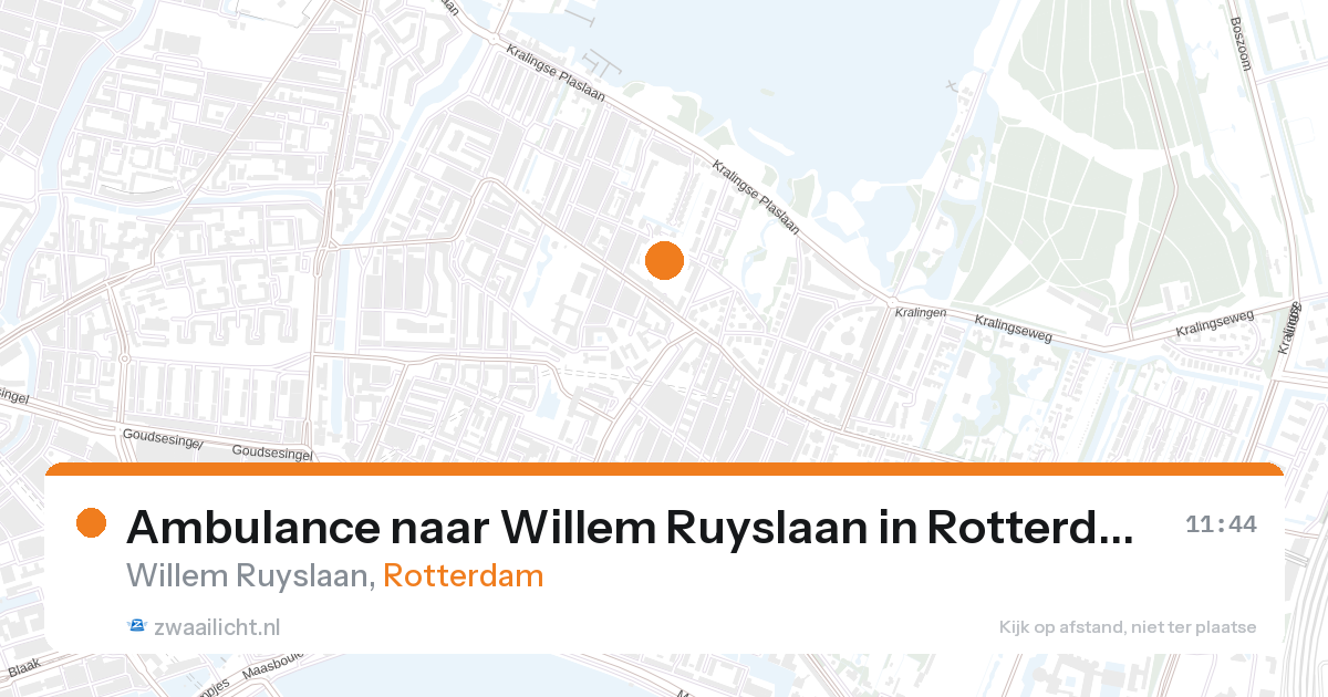 Ambulance naar Willem Ruyslaan in Rotterdam — 18 jul 2026
