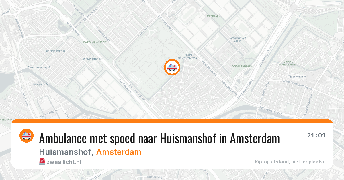 Ambulance met spoed naar Huismanshof in Amsterdam — 26 jun 2026