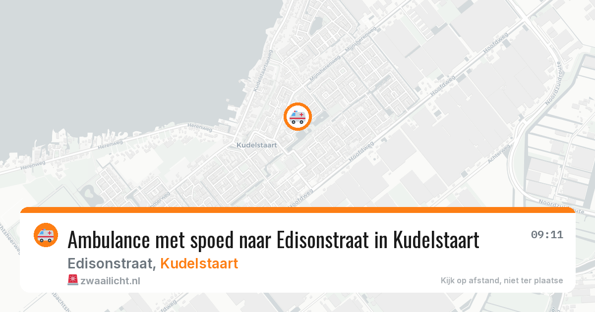 Ambulance met spoed naar Edisonstraat in Kudelstaart — 19 mrt 2026