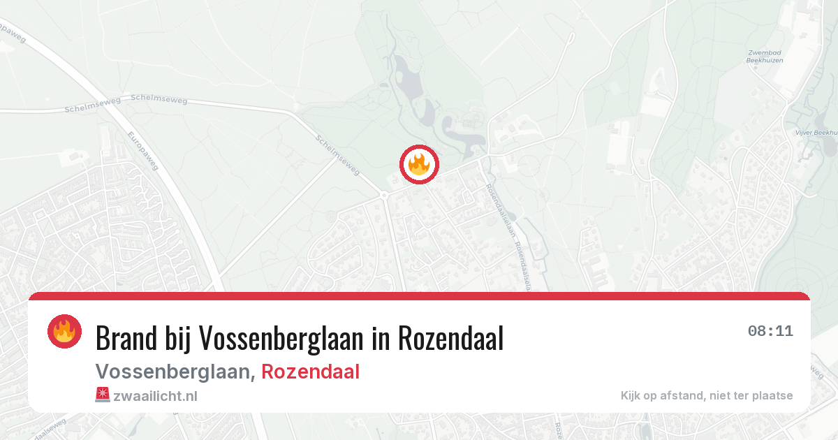 Brand bij Vossenberglaan in Rozendaal — 28 jun 2026
